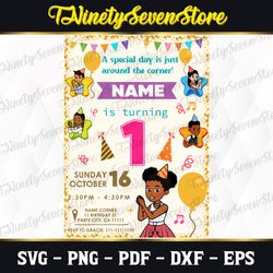 kids digital birthday invitation, gracies corner party invitation, gracie's corner birthday invitation, girl birthday,