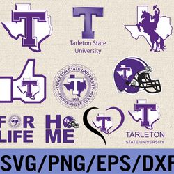 tarleton-state-texans football team svg, tarleton state texans svg, logo bundle instant download