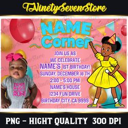 editable birthday invitation gracie's corner customized, gracie's corner png, gracie's corner birthday, gracie's corner