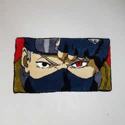 Handmade custom rug Anime rug Kakashi