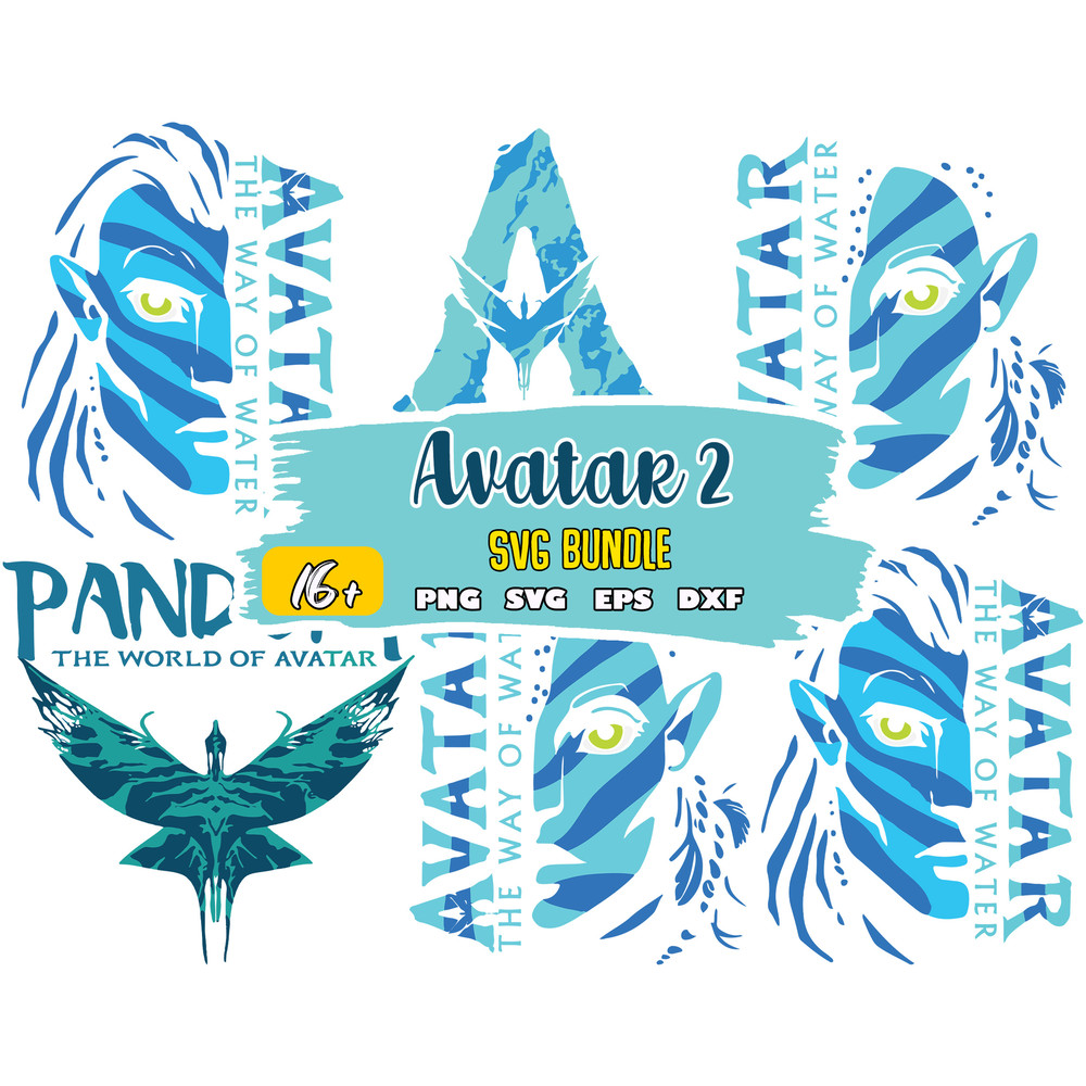 Avatar The Way of Water bundle, Avatar 2 SVG, png, eps, dxf, Digital download.jpg