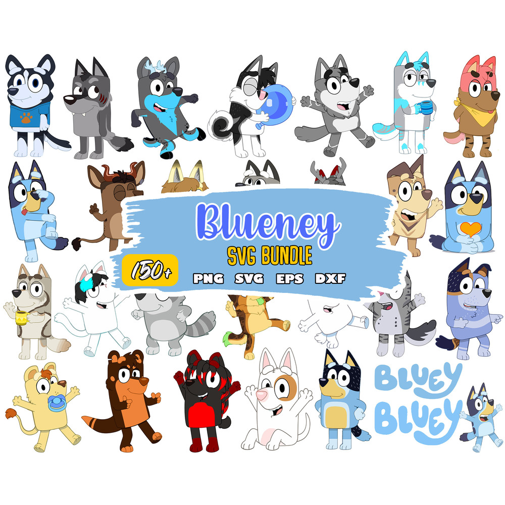 Bluey SVG bundle , Bluey SVG bundle , Silhouette, Digital download.jpg