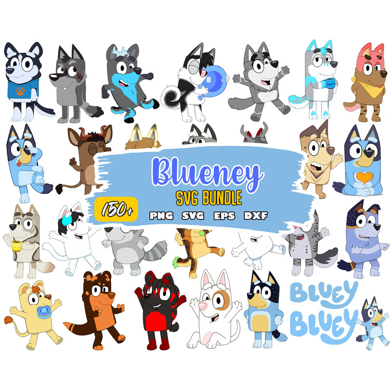 Bluey SVG bundle , Bluey SVG bundle , Silhouette, Digital download.jpg