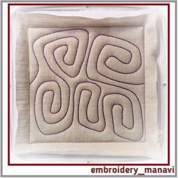 Quilt Block And Border 15. Machine Embroidery Design.