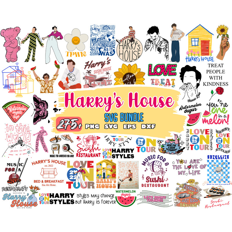 Harry's House Bundle svg, Harry's House Png Designs, Harry Style Merch, Digital Download, Love On Tour 2022.jpg