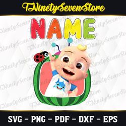 cocomelon name svg, birthday name svg, birthday svg, cartoon, custom name svg, png, dxf