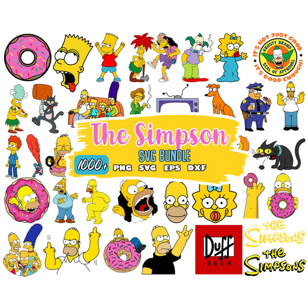 Vector Graphics Simpsons Simpsons Clip Art bundle, Simpsons SVG cut files for Cricut, - Inspire ...
