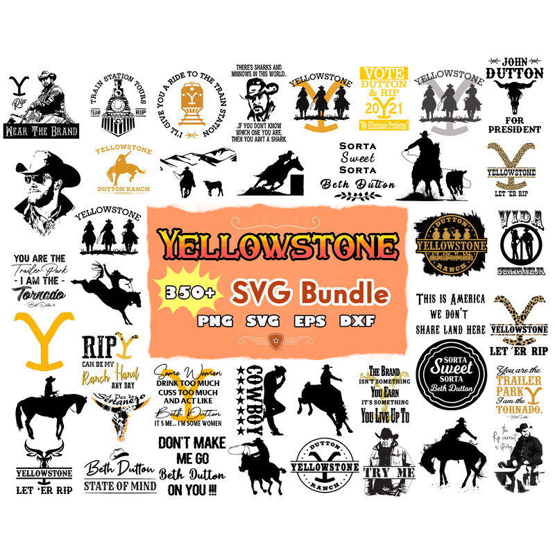 Yellowstone svg bundle, yellowstone png, yellowstone svg files for cricut, yellowstone svg.jpg