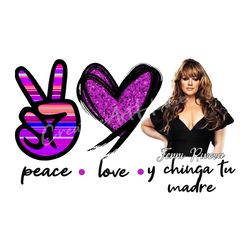 Jenni Rivera peace love PNG,  Jenni Rivera shirt