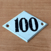 100 rhomb door number plate vintage