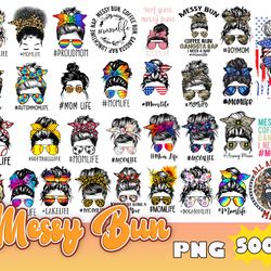 260 messy bun sublimation design bundle, messy bun bundle, messy bun sublimation designs, messy bun designs