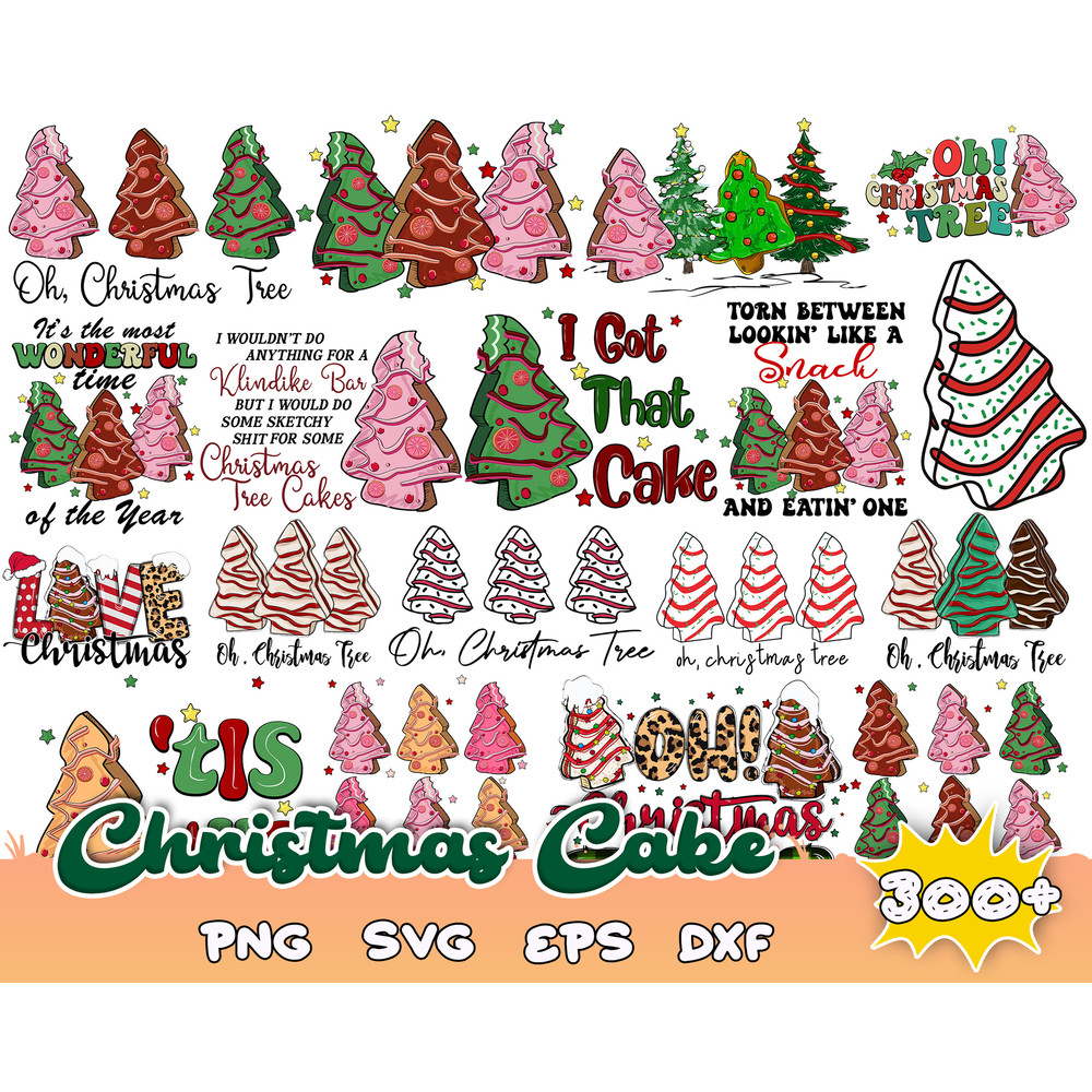 300 Christmas Tree Cakes Svg, Little Debbie Cakes Svg, Little Debbie Svg, Christmas Svg, Christmas Cake Svg, Svg File, Png.jpg