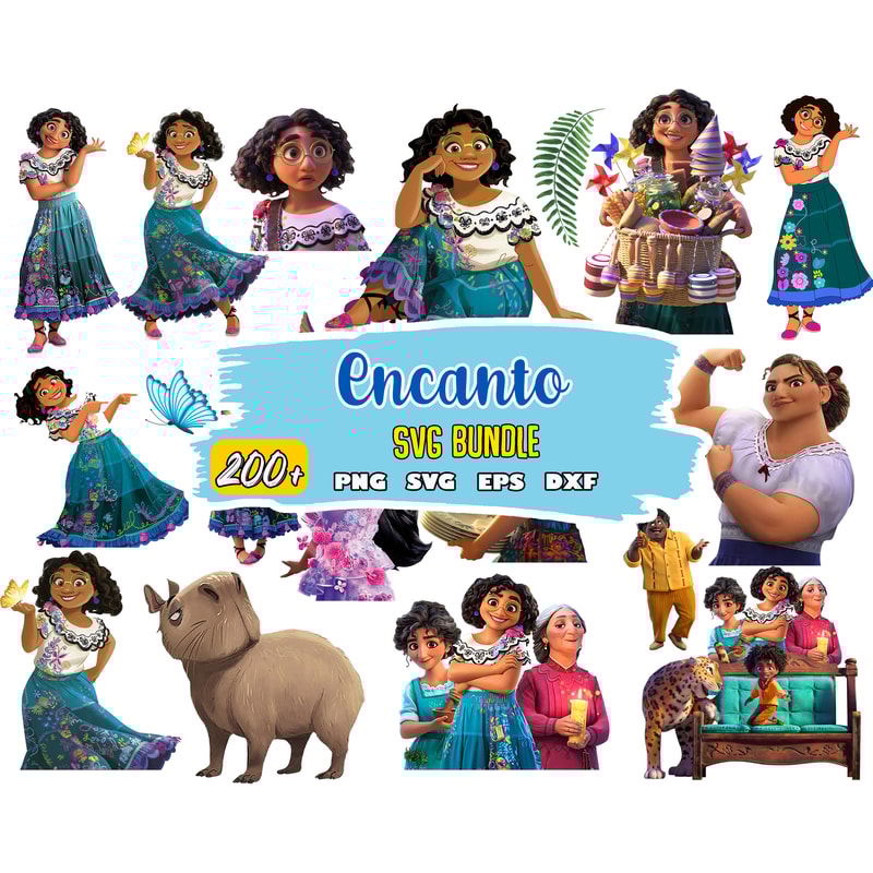 Encanto SVG, Encanto Clipart, Vibrant Images for Encanto Cake toppers, Disney svg.jpg