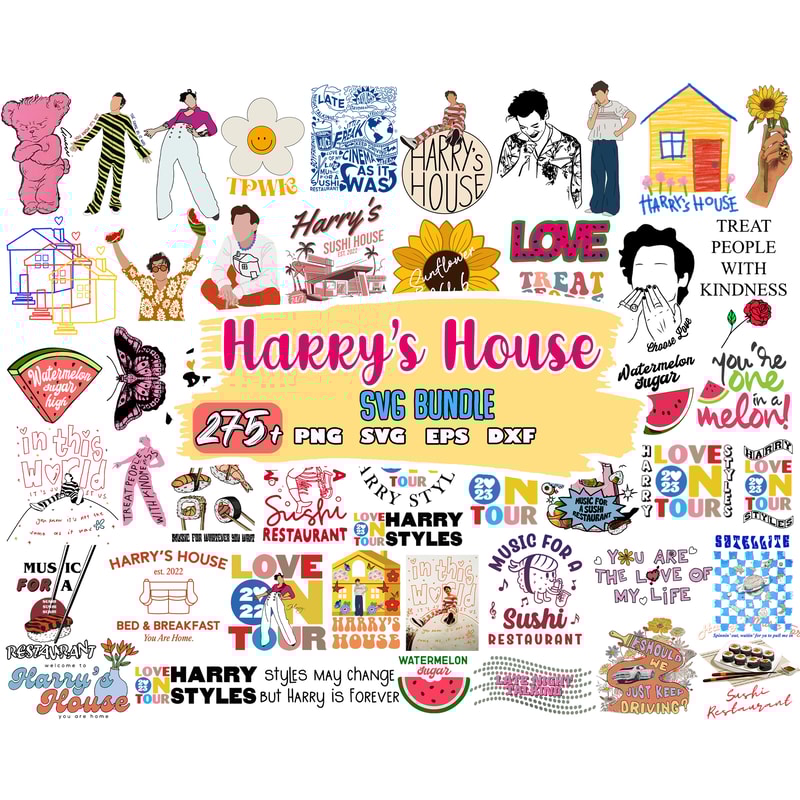 Harry's House Bundle svg, Harry's House Png Designs, Harry Style Merch, Digital Download, Love On Tour 2022.jpg