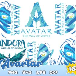 avatar the way of the water avatar 2 svg, the way of water a world like no other pandora png, digital download png