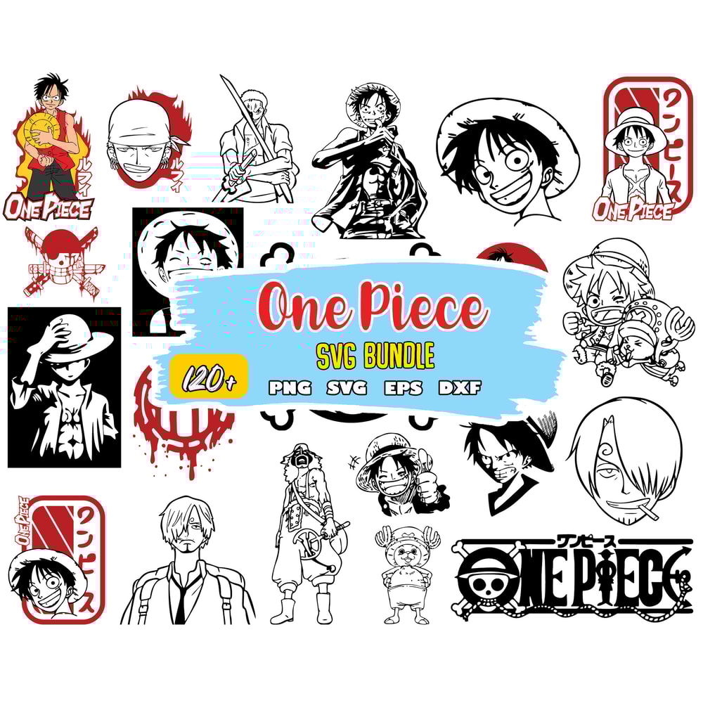 One Piece, Anime Bundle, One Piece Characters, Japanese SVG, PNG,EPS, Unique design.jpg