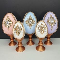Faberge egg, Rhinestone easter eggs decorations, purple easter eggs, centerpieces, easter clearance, easter gifts