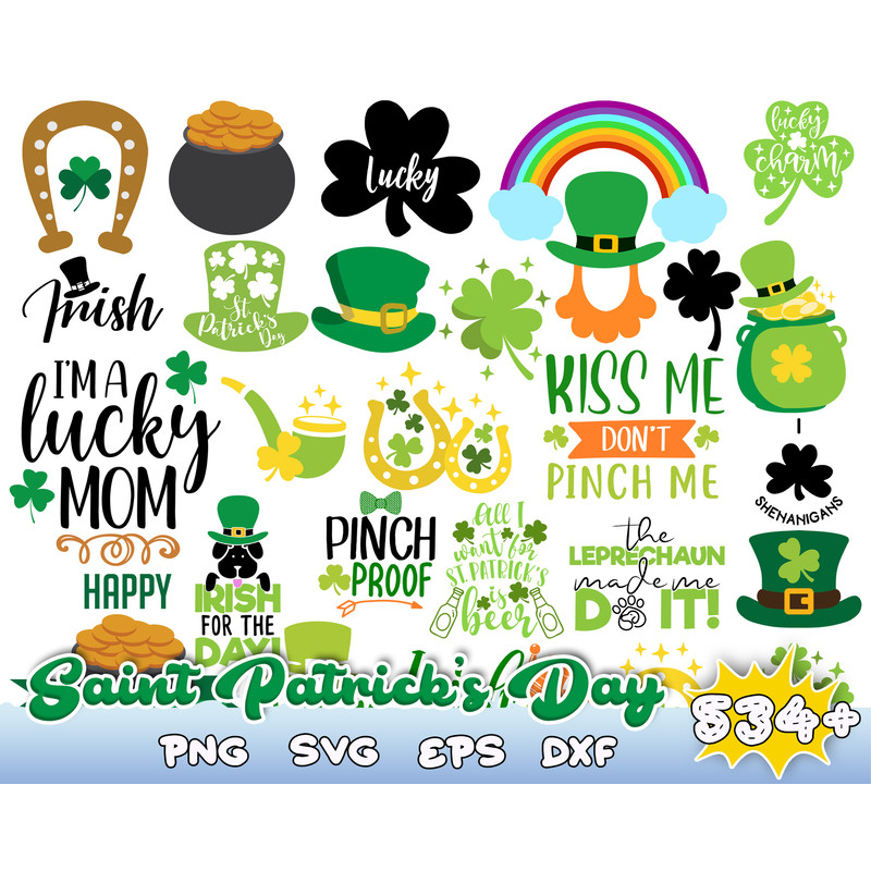 St. Patrick's Day Svg Bundle, Retro Patrick's Day Svg, St Patrick's Day Rainbow, Shamrock Svg, St Patrick's Day Quotes, St Patty's Svg.jpg