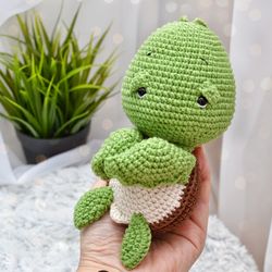 Turtle plushie. Crochet Turtle. Sea Turtle stuffed