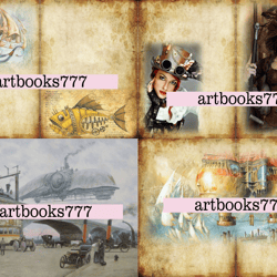 steampunk, scrapbooking, ephemera, JUNK JOURNAL, digital paper