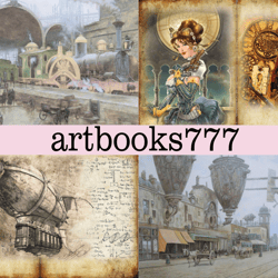steampunk-2, scrapbooking, ephemera, JUNK JOURNAL, digital paper