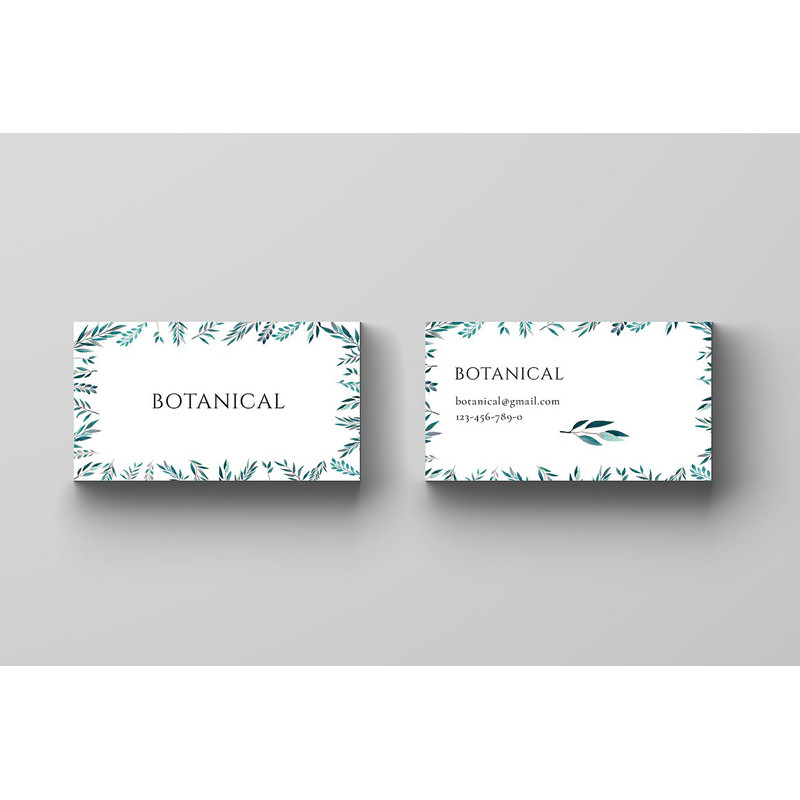 business card back and top cover