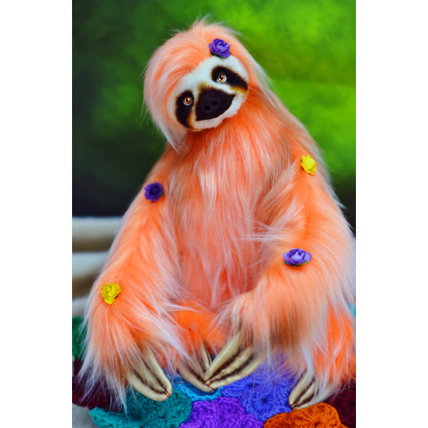 Sloth toy - art doll animal (7).JPG