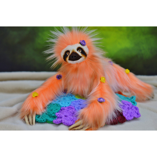 Sloth toy - art doll animal (9).JPG