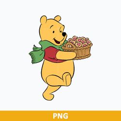 Pooh Bear Candy Valentine Heart Png, Pooh Bear Png, Valentine Day Png Digital File