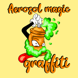 Aerosol magic graffiti digital art for print