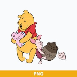 piglet hunny to pooh valentine png, valentine disney png, valentine day png