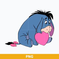 eeyore valentine clipart png, eeyore heart png, disney valentine day png