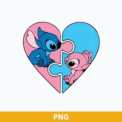 Stitch Angel love Png, Disney Couple Valentine Png, Valentine Day Png Clipart