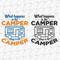 What Happens In The Camper Funny Camping SVG Cut File