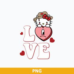 bunny kitty love png, kawaii kiity valentine png, cartoon valentine day png