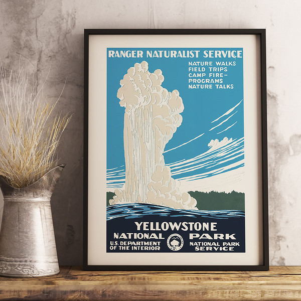 Yellowstone National Park vintage WPA poster, 1938.jpg