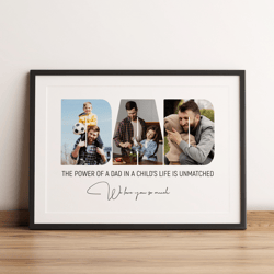 Printable Daddy Photo Collage, Fathers Day Gift, Reasons We Love You, Personalized Gift for Him, Gift For Dad, Dad Photo