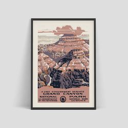 Grand Canyon National Park - vintage WPA poster, 1938