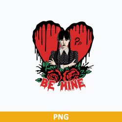 be mine wednesday valentine heart png, wednesday addams valentine day png, wednesday png