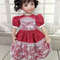 Red with white lace dress for Little Darlijg doll-2.jpg
