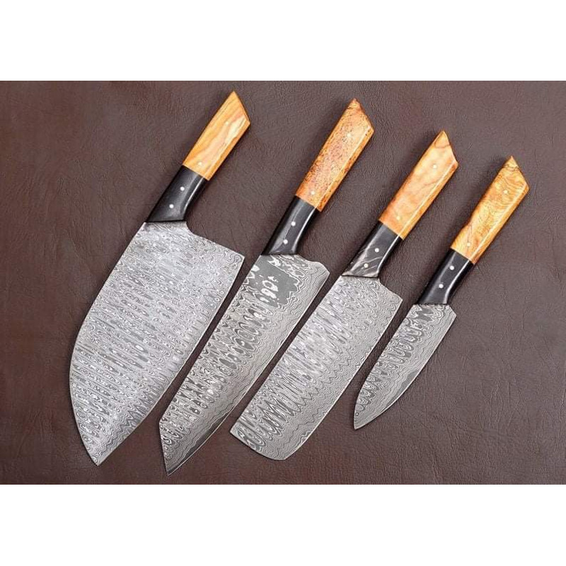 Personalized Gift Damascus Chef Set for Mom