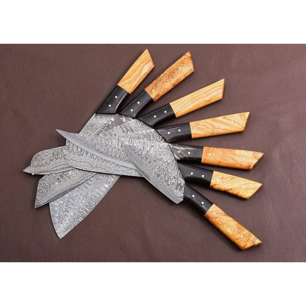 Personalized Gift Damascus Chef Set for Mom