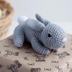 Crochet Pattern cute rabbit, Realistic bunny crochet pattern, Amigurumi pattern rabbit
