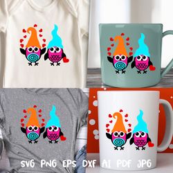 Owls svg Valentine shirt Love sign Valentines day Digital downloads