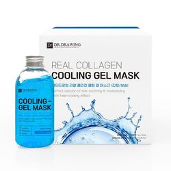 Cooling gel face mask with collagen, gel 200 ml and powder 1 g x 10 pcs