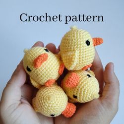 Crochet duck pattern, crochet duck, amigurumi duck pattern
