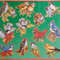 Forest Birds Ornaments cross stitch vintage pattern