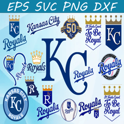 Bundle 16 Files Kansas City Royals Baseball team svg,  Kansas City Royals svg, MLB Team svg, MLB Svg, Png, Dxf, Eps