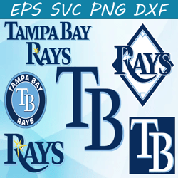 Bundle 6 Files Tampa Bay Rays Baseball Team Svg, Tampa Bay Rays svg, MLB Team  svg, MLB Svg, Png, Dxf, Eps, Jpg