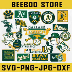 22 files oakland athletics svg, cut files, baseball clipart, cricut oakland svg, athletics svg, cutting files, mlb svg